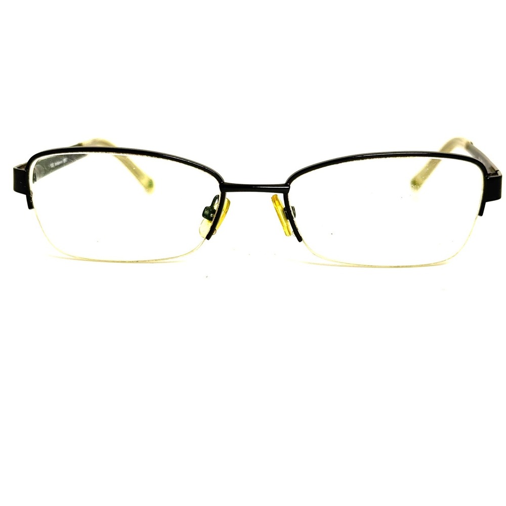 Liz Claiborne L332 0RX1 Black Metal Semi Rimless Eyeglass Frames 130mm